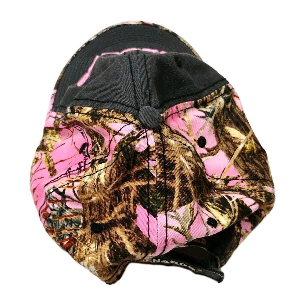 MENARDS PINK CAMO LADIES BASEBALL CAP HAT HUNTING OUTDOOR STRAPBACK LOGO KEYWORD - Picture 2 of 4